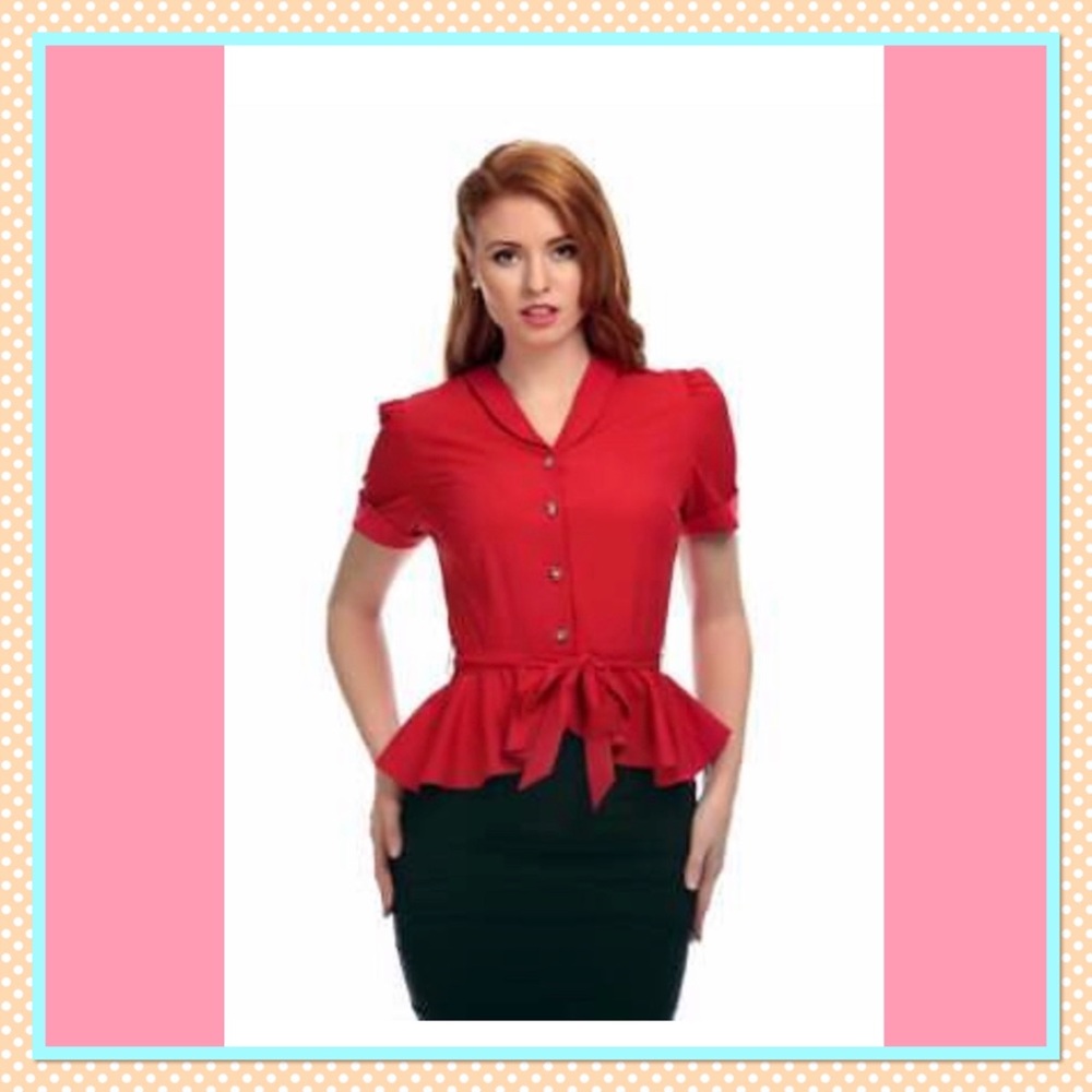 NWT Collectif Peplum blouse